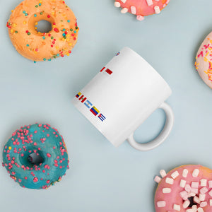 Coffee Mug with Flags of different Countries.