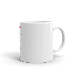 Coffee (English, Japanese, Chinese, Korean, Spanish) in different colors